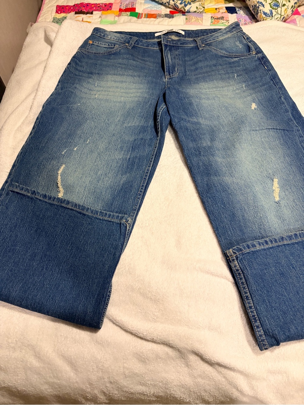 Celebrity Pink Relaxed Fit Distressed Blue Jeans